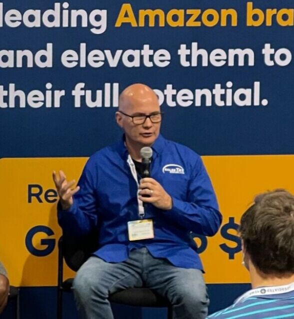 Scott Letourneau speaking at an Amazon seller event